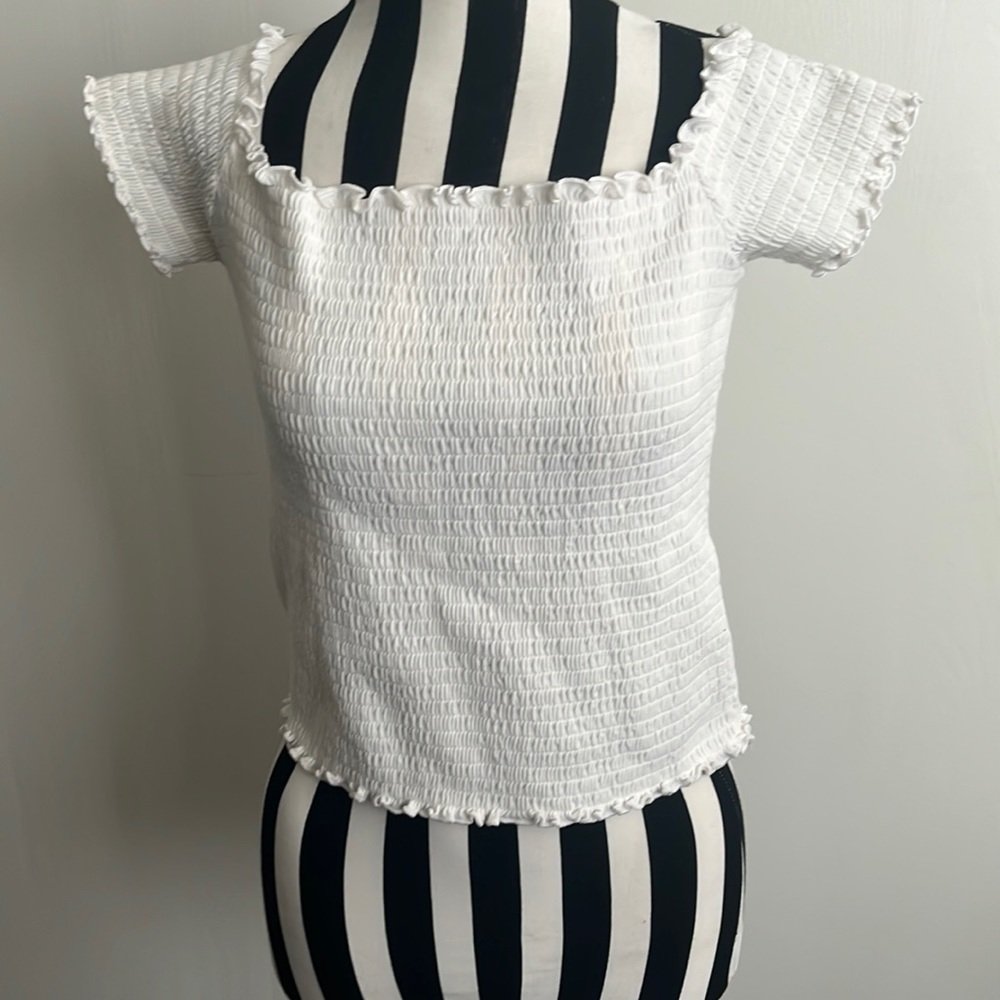 White crop top